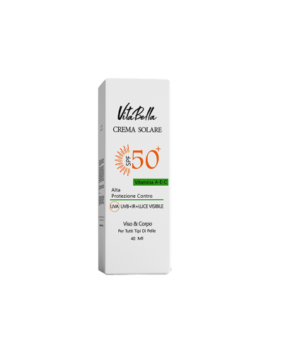 خرید کرم ضد آفتاب spf۵۰ بی رنگ حجم ۴۰ میل ویتابلا ویتابلا - فروشگاه زیبایی با بیتا